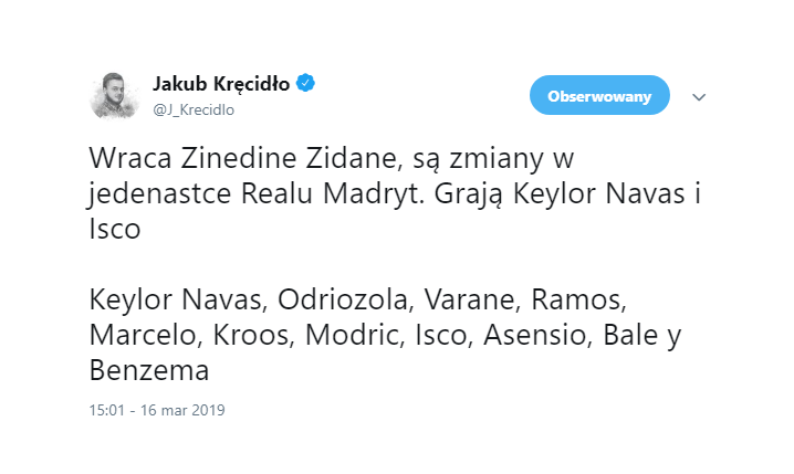 PIERWSZY SKŁAD Zidane'a po powrocie do Realu! MNÓSTWO POWROTÓW